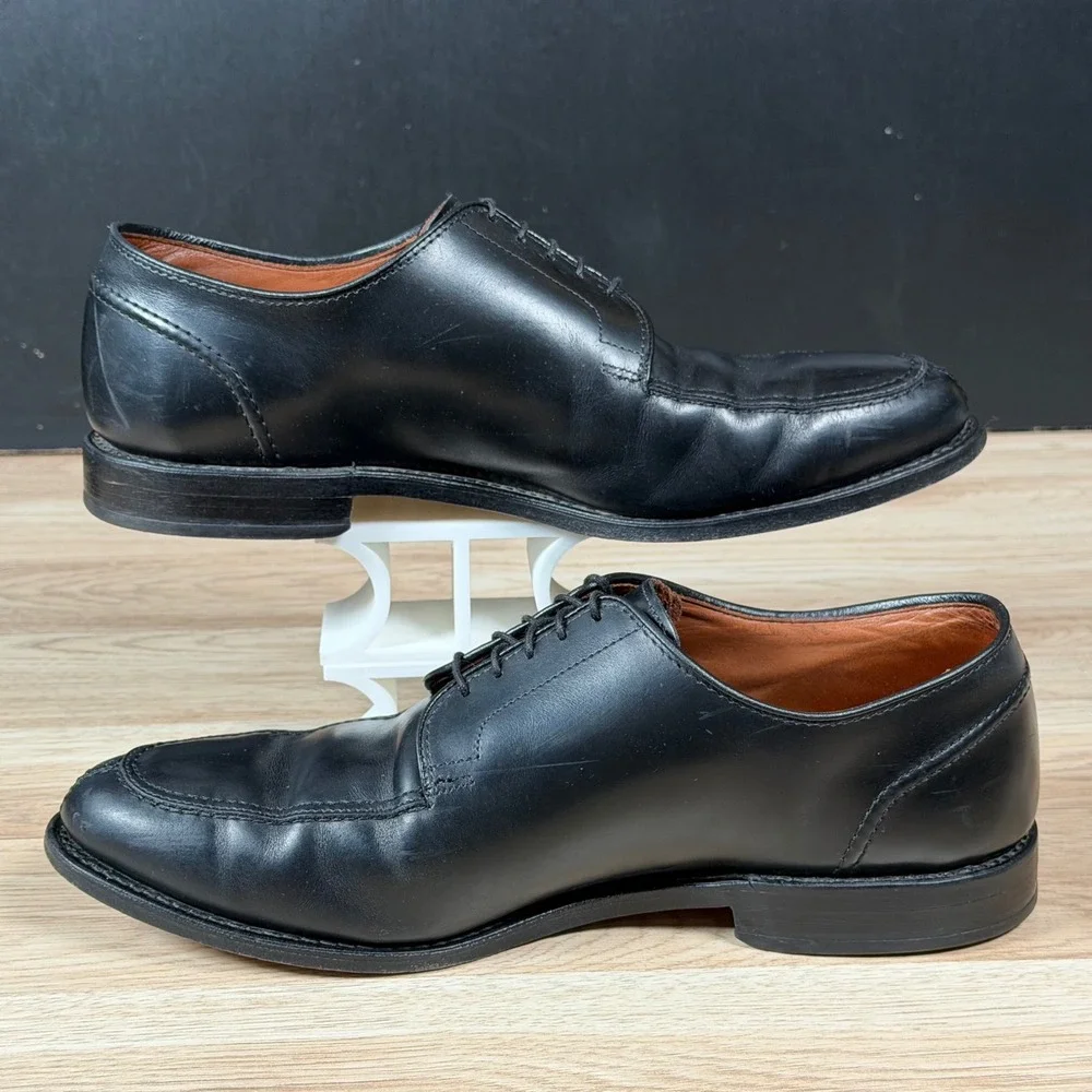 Allen Edmonds LaSalle Shoes Mens 10 3E Extra Wide Black Derby Leather Split Toe